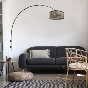 steinhauer-wandlamp-sparkledlight-zwart-bamboestaal-e27-3695zw-2