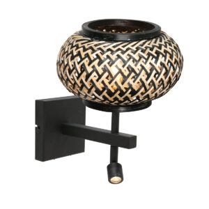 steinhauer-wandlamp-stang-zwart-bamboemetaal-bedlampje-e27-4456zw-0