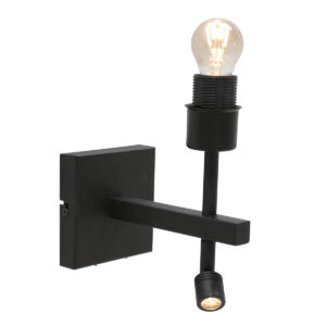 steinhauer-wandlamp-stang-zwart-metaalveloursstof-bedlampje-led_e27-8208zw-4