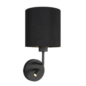 mexlite-wandlamp-noor-zwart-linnenmetaal-ø18cm-led_e27-1562zw-0