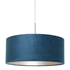 steinhauer-hanglamp-sparkledlight-blauw-metaalveloursstof-ø50cm-e27-8247st-0