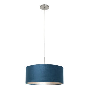steinhauer-hanglamp-sparkledlight-blauw-metaalveloursstof-ø50cm-e27-8247st-1