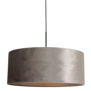 steinhauer-hanglamp-sparkledlight-zilver-metaalveloursstof-ø50cm-e27-8157zw-0