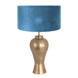 steinhauer-tafellamp-brass-brons-metaalveloursstof-ø50cm-e27-7306br-1
