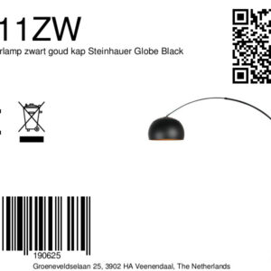 steinhauer-vloerlamp-globe-zwart-metaal-booglamp-e27-4911zw-8a