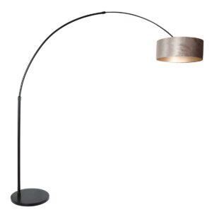 steinhauer-vloerlamp-sparkledlight-zwart-metaalstof-booglamp-e27-8128zw-1