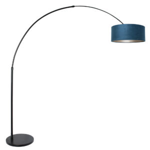 steinhauer-vloerlamp-sparkledlight-zwart-metaalveloursstof-booglamp-e27-8242zw-0