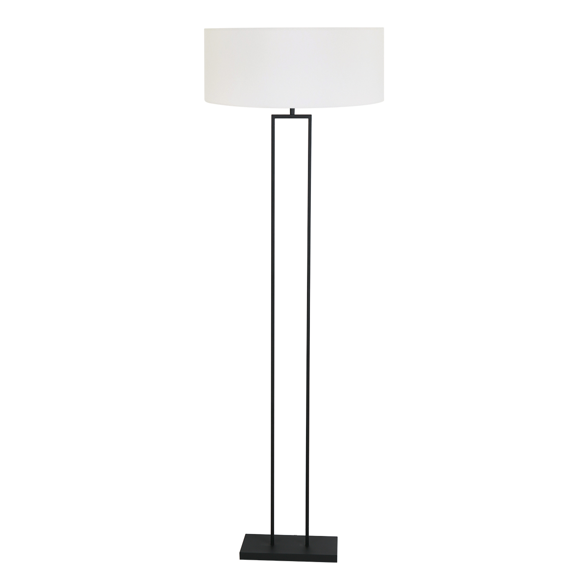 steinhauer-vloerlamp-stang-zwart-linnenmetaal-ø50cm-e27-3851zw-0