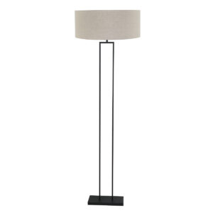 steinhauer-vloerlamp-stang-zwart-linnenmetaal-ø50cm-e27-3852zw-0