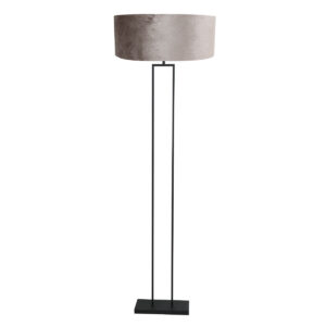 steinhauer-vloerlamp-stang-zwart-metaalveloursstof-ø50cm-e27-3847zw-1
