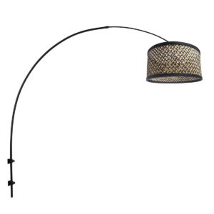 steinhauer-wandlamp-sparkledlight-zwart-bamboestaal-e27-3695zw-1