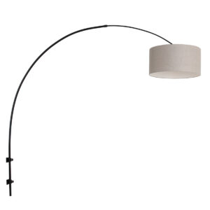 steinhauer-wandlamp-sparkledlight-zwart-metaalstof-e27-8137zw-0