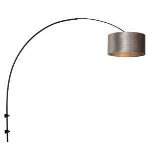 steinhauer-wandlamp-sparkledlight-zwart-metaalstof-e27-8140zw-1