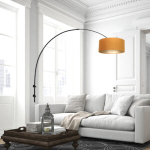 steinhauer-wandlamp-sparkledlight-zwart-metaalstof-e27-8141zw-2