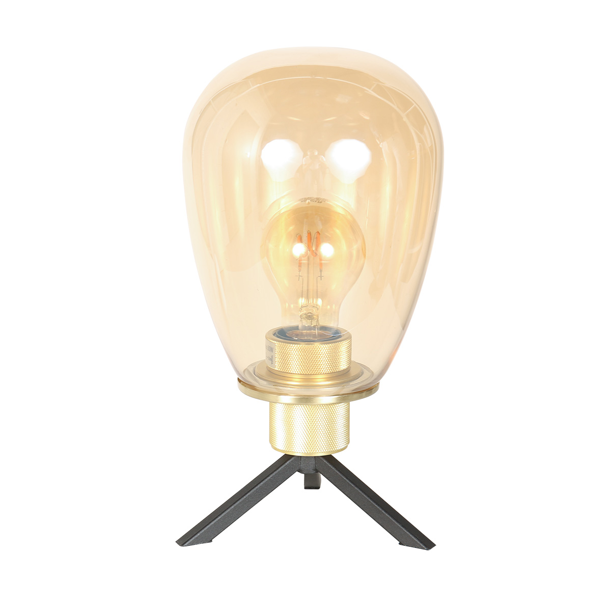 steinhauer-tafellamp-reflexion-amberkleurig-glasmetaal-ø15cm-e27-2682me-0
