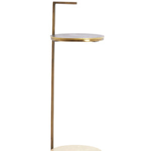 light&livingbijzettafelledavansteentravertinzanddonkerbruinbrons-o26x76cm-0