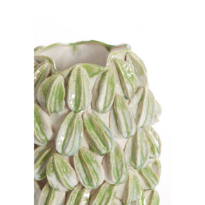 light&livingcarambolakeramiekvaascreme+groen-35x33x47cm-4e6
