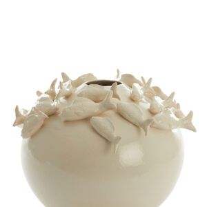 light&livingkeramiekenvaasfishincremeuitvoering-o41,5x32cm-274