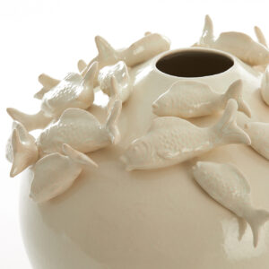 light&livingkeramiekenvaasfishincremeuitvoering-o41,5x32cm-590