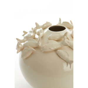 light&livingkeramiekenvaasfishincremeuitvoering-o41,5x32cm-631