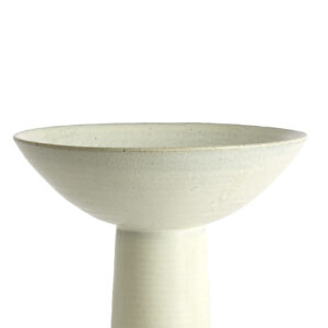 light&livingschaalopvoetvascokeramiekmatcreme-zand-o35,5x25,5cm-0