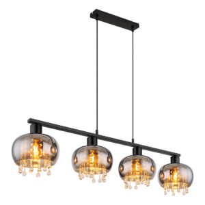 globo-hanglamp-corry-zwart-glassmokeglas-groteeettafellamp-led_e27-15839-4h-0