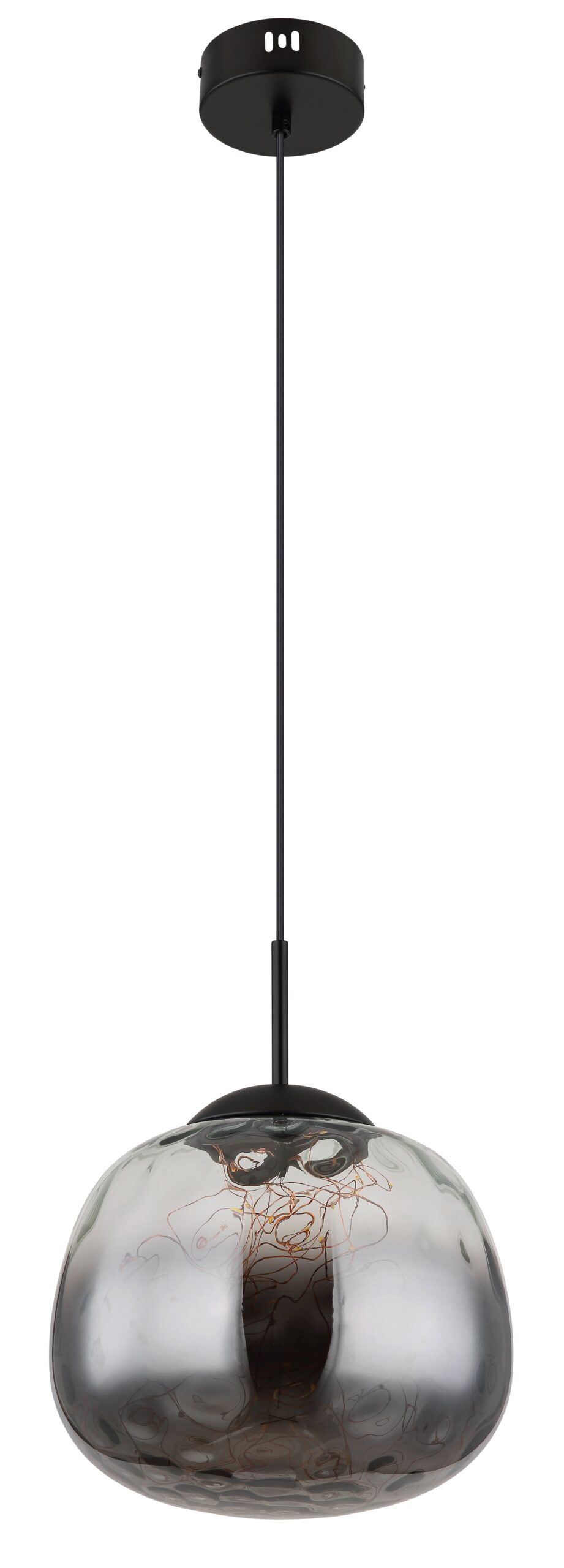 globo-hanglamp-firefly-zwart-glas-o30cm-led-15642-1