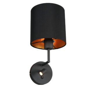 mexlite-wandlamp-noor-zwart-linnenmetaal-o18cm-led_e27-1562zw-1