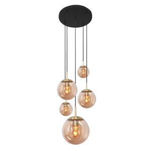 hanglamp-amberkleurig-bollique-elektronicaglasmetaal-o60cm-e27-2730me-steinhauer-1