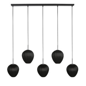 hanglamp-zwart-haloswap-metaaltextiel-groteeettafellamp-e27-4287zw-mexlite-1