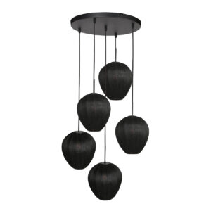 hanglamp-zwart-haloswap-metaaltextiel-o40cm-e27-4282zw-mexlite-1