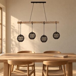 hanglamp-zwart-hermiii-houtmetaal-groteeettafellamp-e27-14994-4h-globo-1