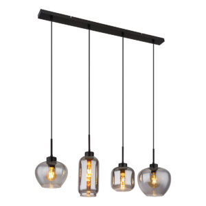 hanglamp-zwart-matt-glassmokeglas-groteeettafellamp-e27-15549-4sh-globo-0