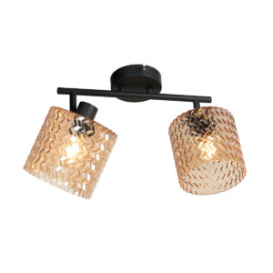spot-amberkleurigzwart-ocre-glasmetaal-kleurglas-lamp-e14-4224zw-mexlite-0