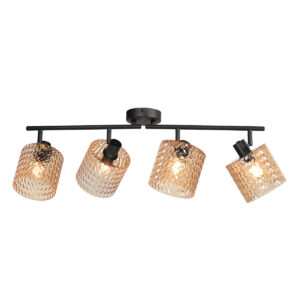 spot-amberkleurigzwart-ocre-glasmetaal-kleurglas-lamp-e14-4226zw-mexlite-0