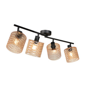 spot-amberkleurigzwart-ocre-glasmetaal-kleurglas-lamp-e14-4226zw-mexlite-1