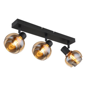 spot-zwart-tokki-glasmetaal-kleurglas-lamp-e14-54309-3b-globo-0