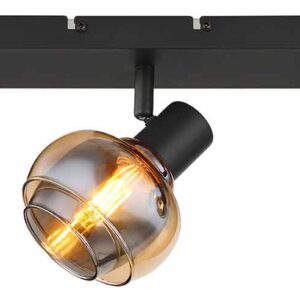 spot-zwart-tokki-glasmetaal-kleurglas-lamp-e14-54309-3b-globo-1
