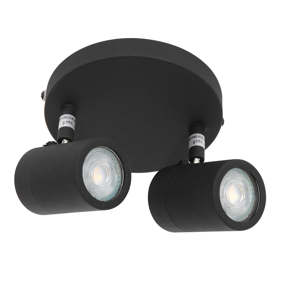 spot-zwart-upround-kunststofmetaal-o24cm-gu10-2487zw-mexlite-1