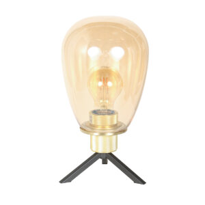 tafellamp-amberkleurig-reflexion-elektronicaglasmetaal-o15cm-e27-2682me-steinhauer-0