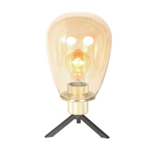 tafellamp-amberkleurig-reflexion-elektronicaglasmetaal-o15cm-e27-2682me-steinhauer-1