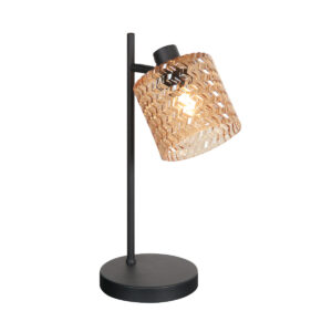 tafellamp-amberkleurigzwart-ocre-glasmetaal-kleurglas-lamp-e14-4227zw-mexlite-0