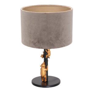 tafellamp-zwart-animaux-metaaltextielveloursstof-o17cm-e27-8234zw-annelighting-0