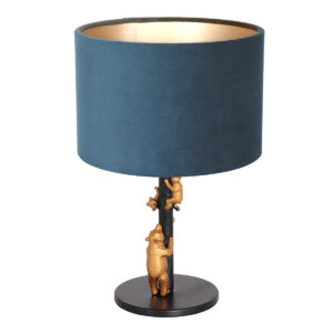 tafellamp-zwart-animaux-metaaltextielveloursstof-o17cm-e27-8236zw-annelighting-0
