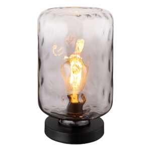 tafellamp-zwart-darina-glassmokeglas-o19cm-e27-16046ts-globo-0