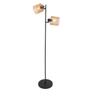 vloerlamp-amberkleurigzwart-ocre-glasmetaal-kleurglas-lamp-e14-4228zw-mexlite-1