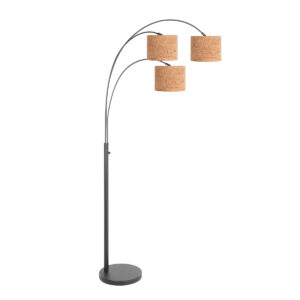 vloerlamp-naturelzwart-sparkledlight-metaaltextiel-booglamp-e27-4356zw-steinhauer-0