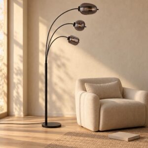 vloerlamp-zwart-blacky-glas-kleurglas-lamp-e14-15345-3s-globo-1