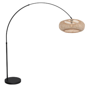 vloerlamp-zwart-flair-bamboemetaal-booglamp-e27-4663zw-mexlite-0