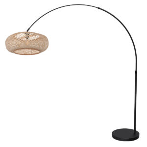 vloerlamp-zwart-flair-bamboemetaal-booglamp-e27-4663zw-mexlite-1